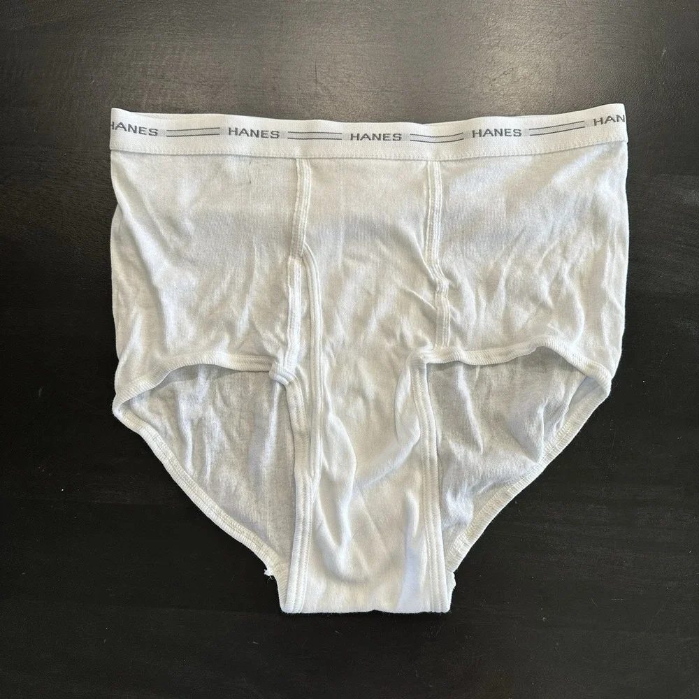 VTG New Men's Hanes Comfort Flex White Tighty Whities Briefs Underwear USA XL
